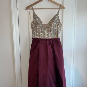 Beautiful A-Line Maroon Prom Dress